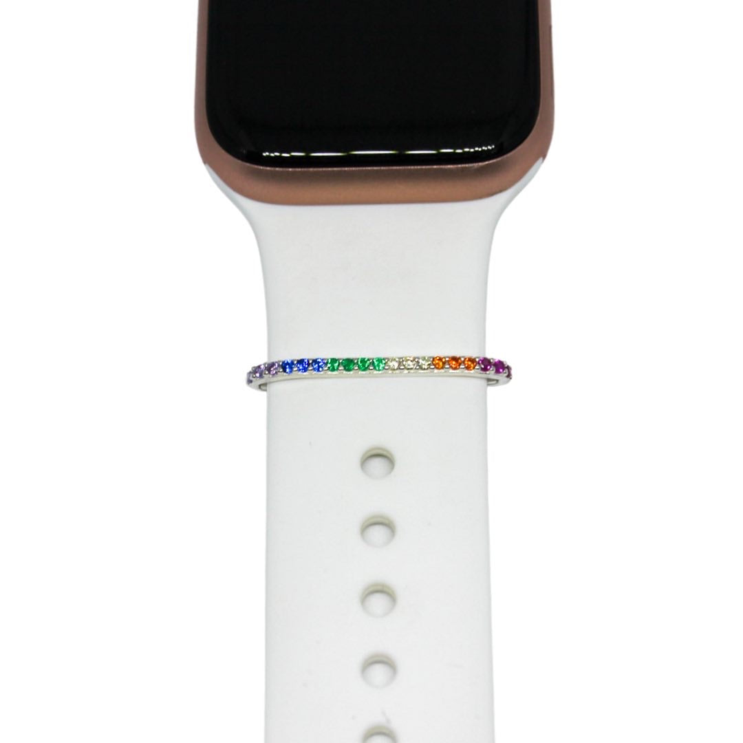 Thin with BirthStone Colourful Plate Ring • Apple Watch Band's Charm