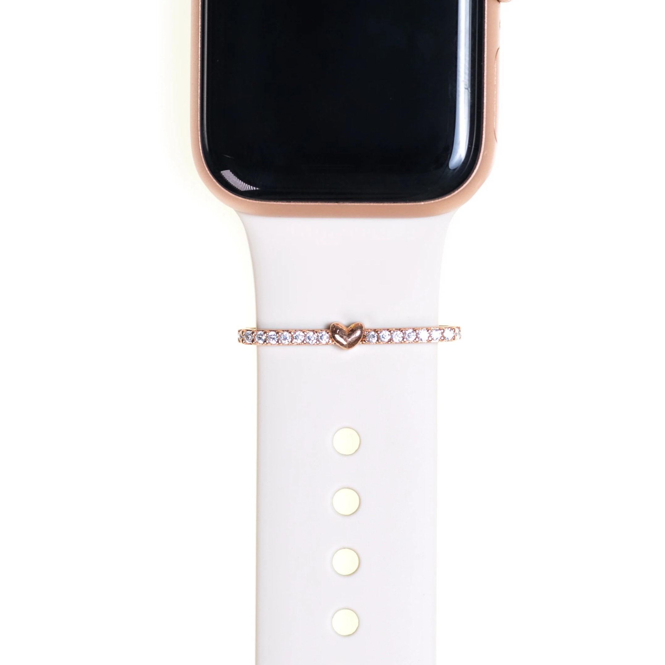 Thin with Heart BirthStone Plate Ring • Apple Watch Band's Charm