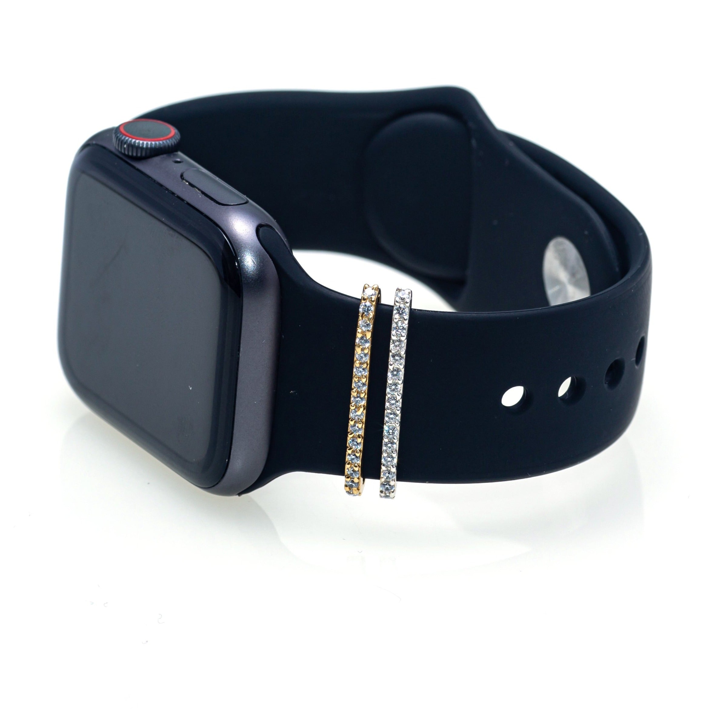 Thin Plate Ring with Swarovski Accessory for Apple Watch Band