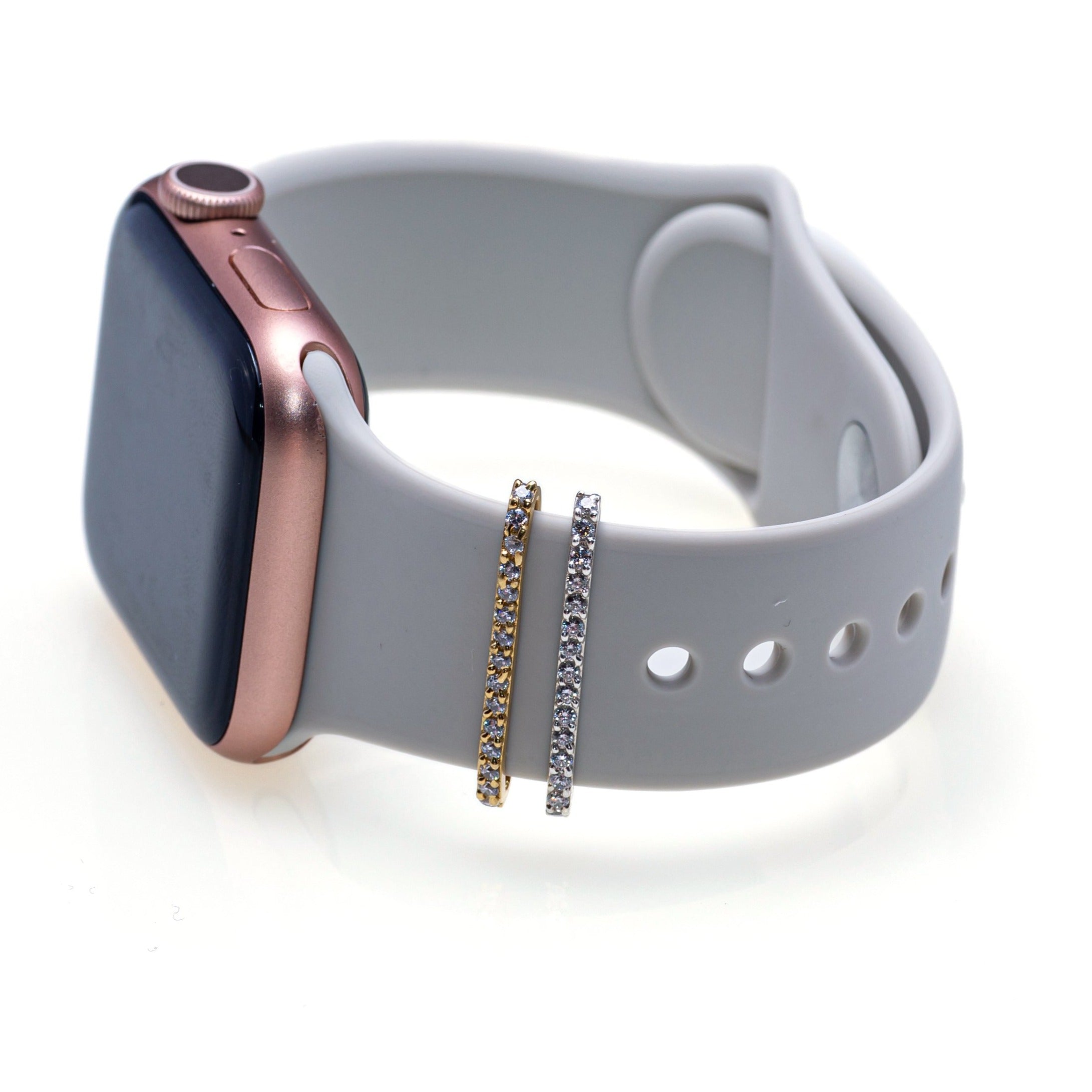 Thin Plate Ring with Swarovski Accessory for Apple Watch Band