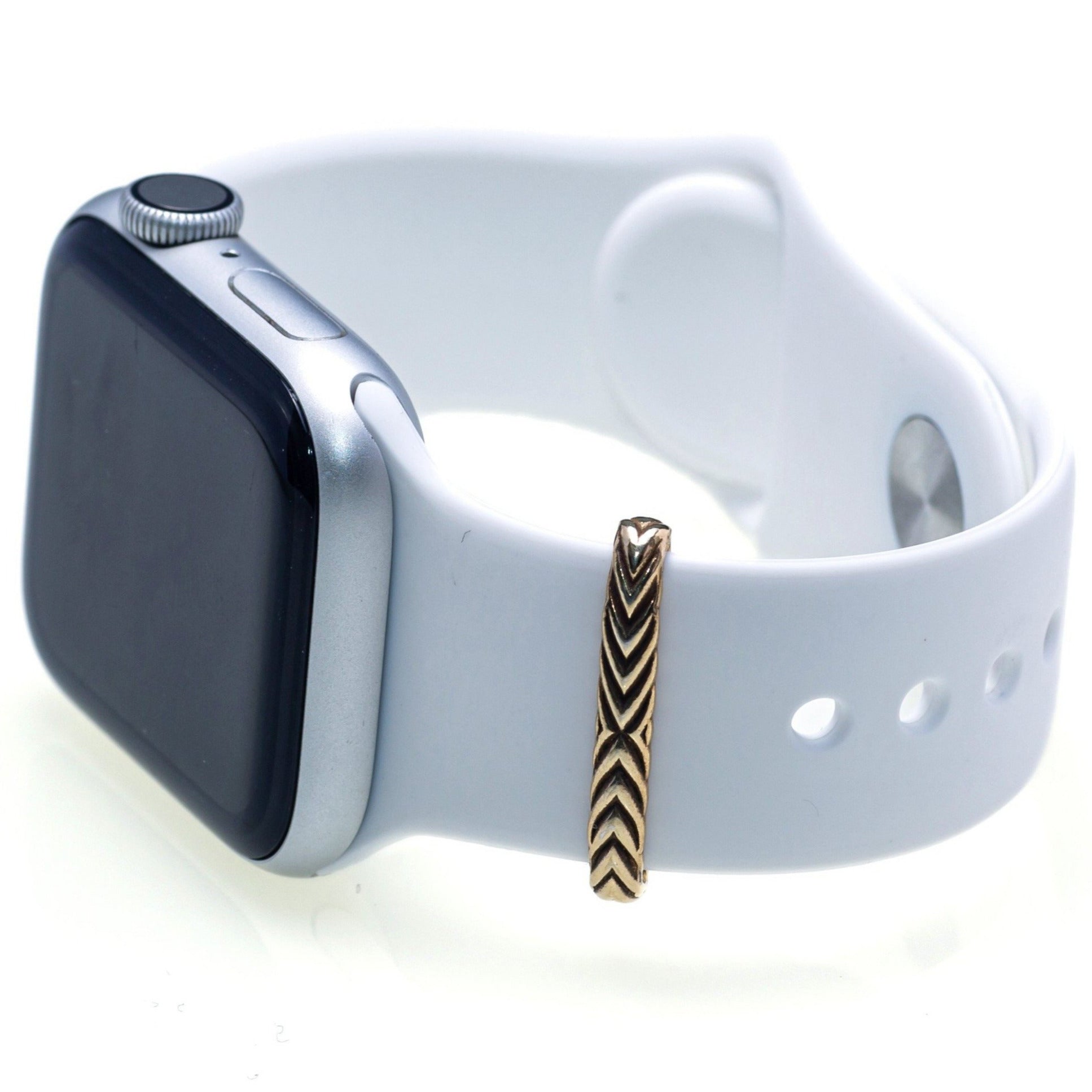 Stripes Plate Ring Accessory for Apple Watch Band